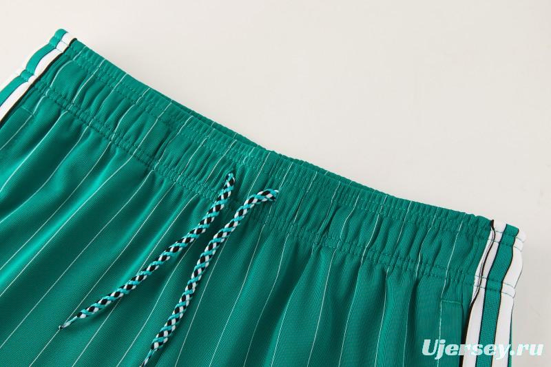26/27 Liverpool   Green Pinstripe  Short Sleeve+Soccer Shorts