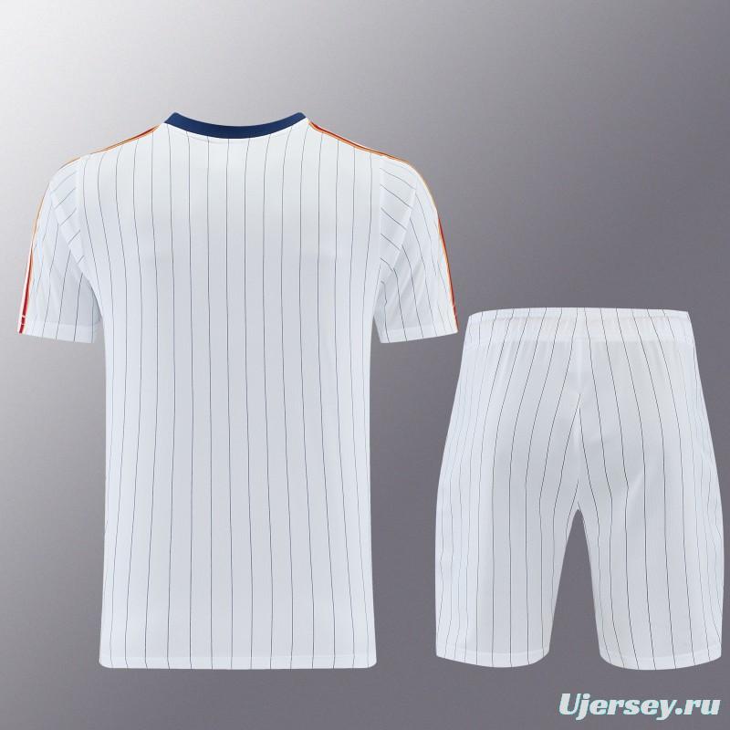 26/27 AS Roma White Short Sleeve+Soccer Shorts