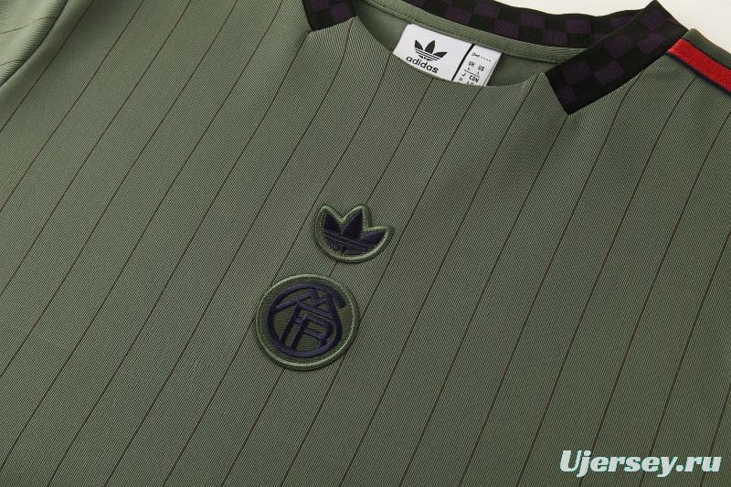 26/27 Bayern München  Forest Green  Pinstripe  Short Sleeve+Soccer Shorts