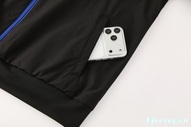 26/27 Chelsea Black Full Zipper Hooded Jacket Tracksuit + Long Pants