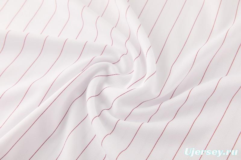 26/27 Arsenal  White Pinstripe Short Sleeve+Soccer Shorts