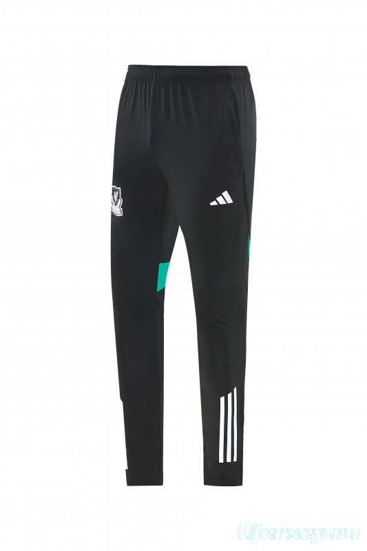 26/27 Liverpool Green Full Zipper Hooded Jacket Tracksuit + Black Long Pants