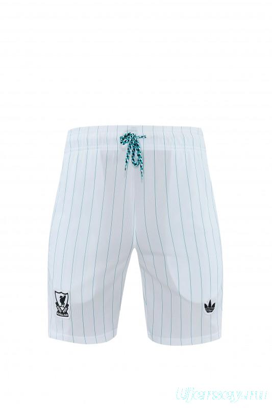 26/27  Liverpool White Short Sleeve+Soccer Shorts