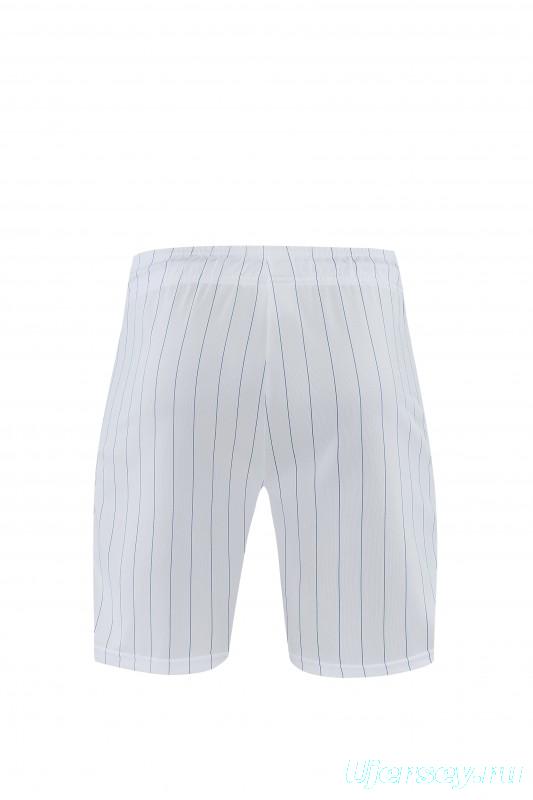 26/27 Chelsea FC  Blue  Stripes Short Sleeve+ White Soccer Shorts