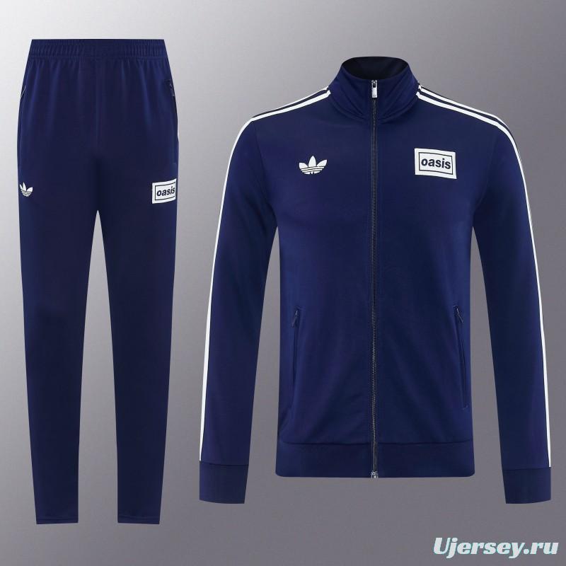 2026 Adidas Navy Blue Full Zipper Jacket + Long Pants