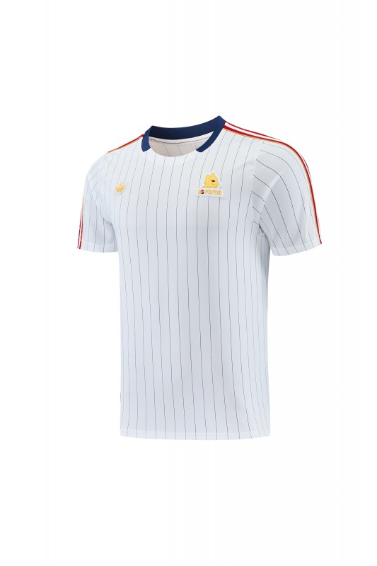 26/27 AS Roma White Short Sleeve+Soccer Shorts