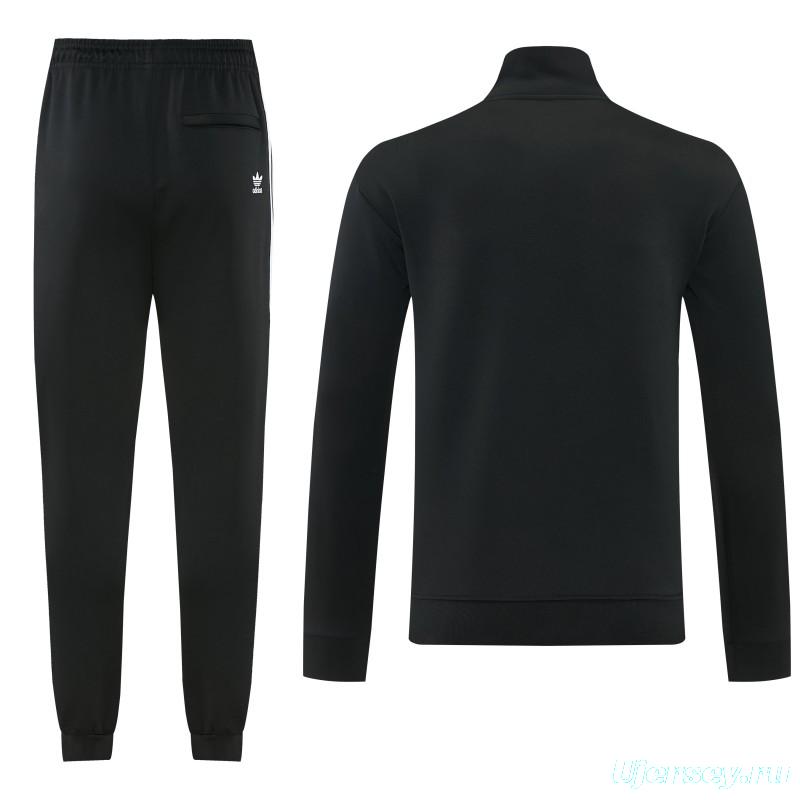 2026 Adidas Black Full Zipper Jacket + Long Pants