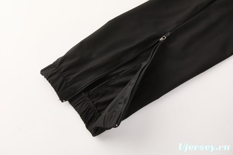 26/27 Chelsea Black Full Zipper Hooded Jacket Tracksuit + Long Pants