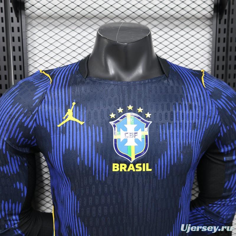 Player Version 26/27 Brazil Navy Blue Special Edition Long Sleeve Jersey