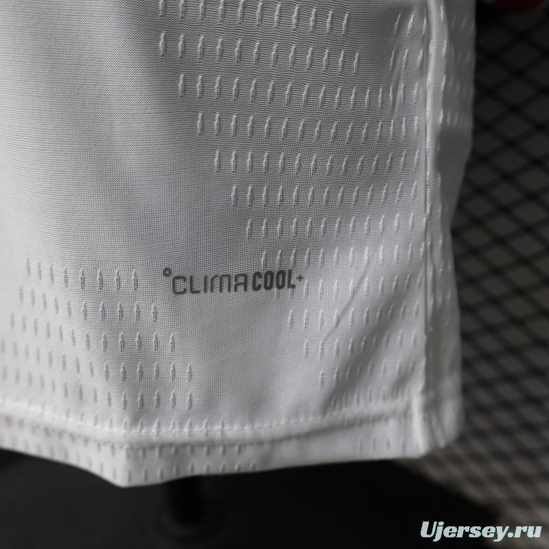 Player Version 26/27 Real Madrid White with Burgundy Stripe Long Sleeve Home Jersey