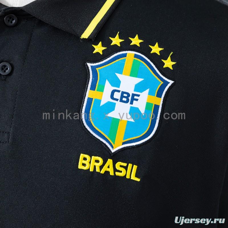 2026 Brazil Polo Black Jersey