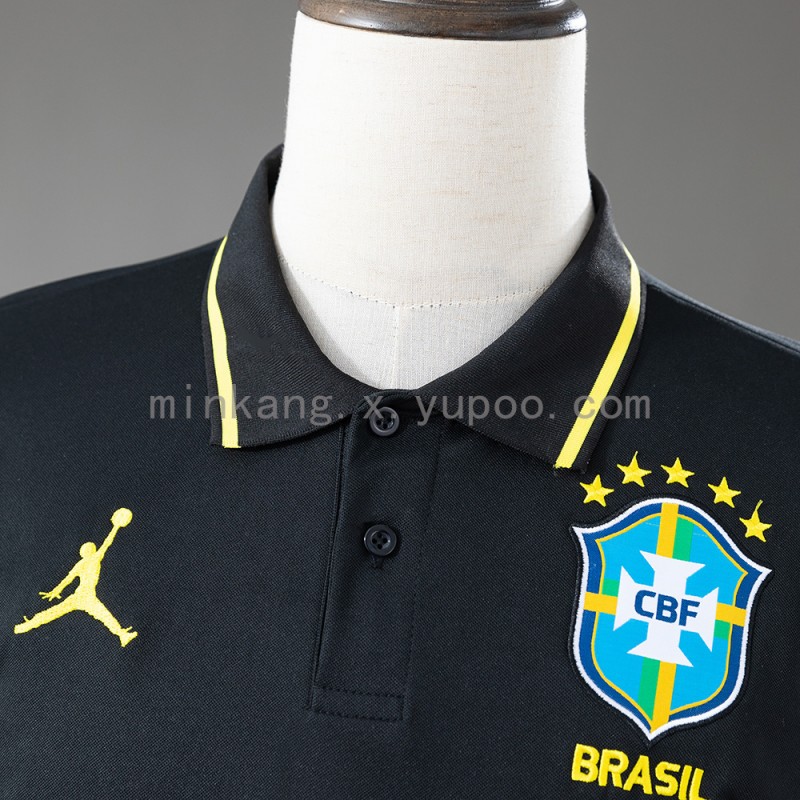 2026 Brazil Polo Black Jersey