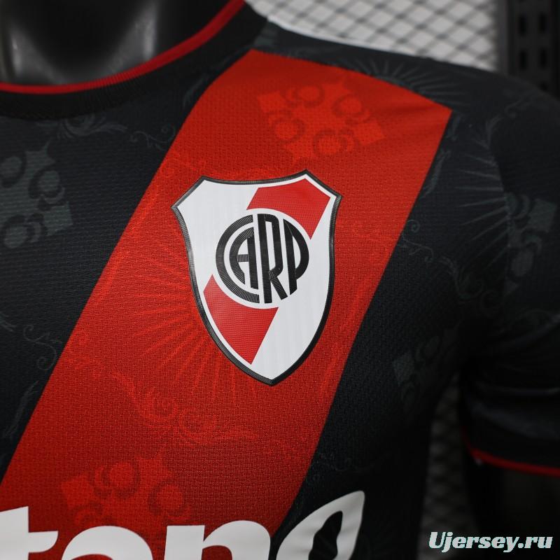 Player Version 26/27 River Plate Black with Red Diagonal Band Third Jersey