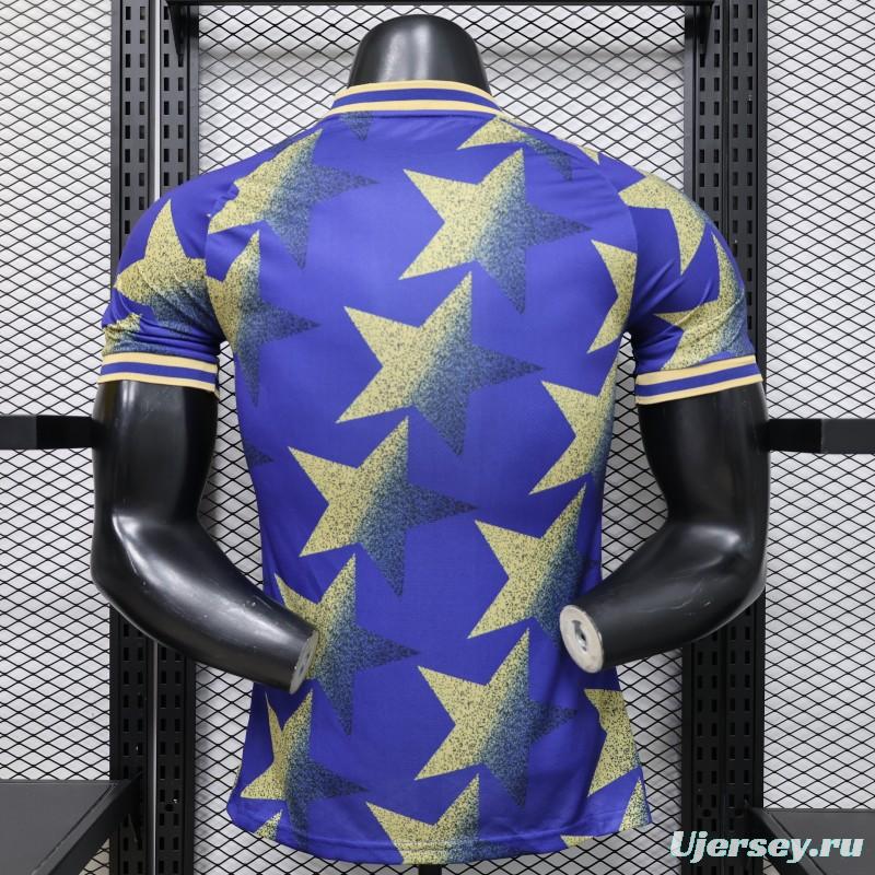 Player Version 2026  Argentina AFA Adidas Special Edition Royal Blue Gold Star Print Champions Jersey