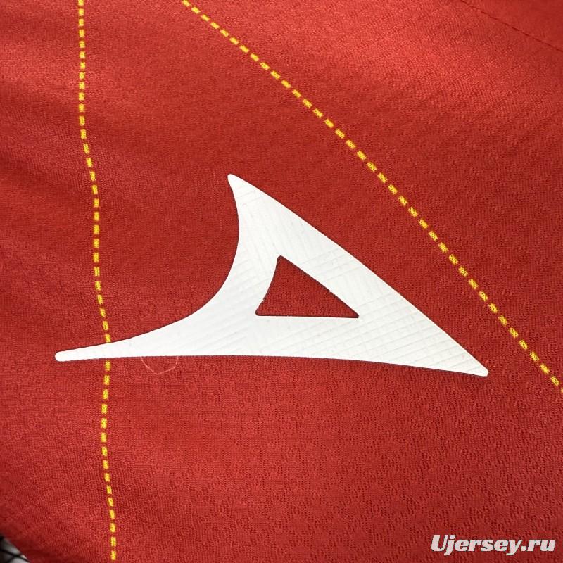 Player Version 25/26 Club Necaxa away Red with Gold Geometric Lightning Pattern Jersey