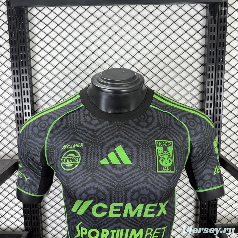 Player Version 25/26 Tigres UANL Adidas Third / Special Edition Black Jersey （SPORTIUMBET Ver.）
