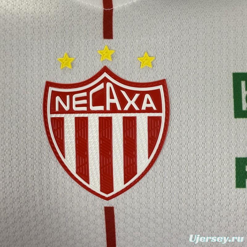 Player Version 25/26 Club Necaxa White with Red Pinstripe Jersey