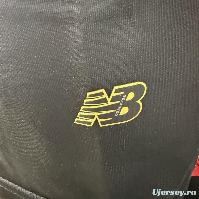 Player Version 25/26 Deportivo Toluca FC Black Goalkeeper Long Sleeve Jersey with Polo Collar