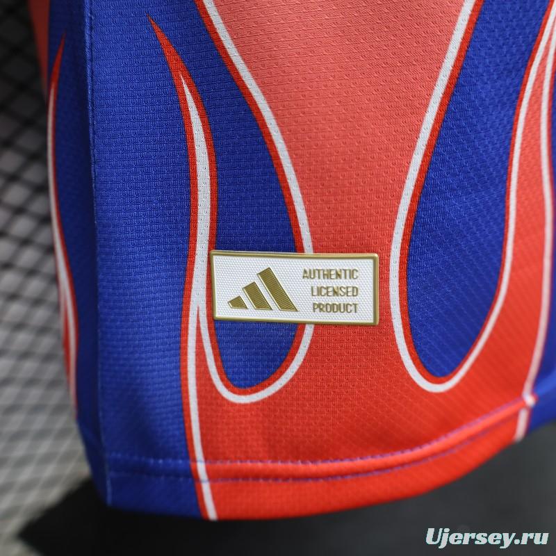 Player Version 2026 Japan Blue with Red Flame Graphic Home Special Edition Jersey