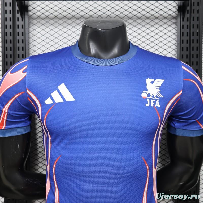 Player Version 2026 Japan Blue with Red Flame Graphic Home Special Edition Jersey