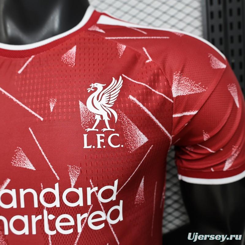 Player Version 26/27 Liverpool Red with Geometric Shatter Pattern Home Special Edition Jersey