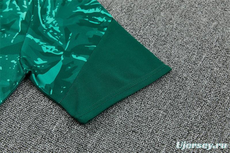 2026 Real Madrid Green Camouflage  Short Sleeve+Soccer Shorts