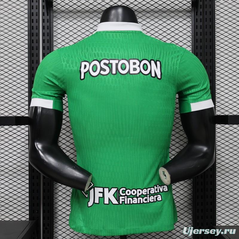 Player Version 26/27 Atlético Nacional Green & White with Vertical Stripe Home Jersey