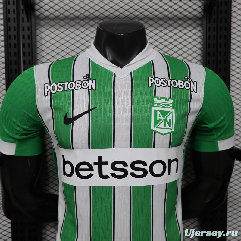 Player Version 26/27 Atlético Nacional Green & White with Vertical Stripe Home Jersey