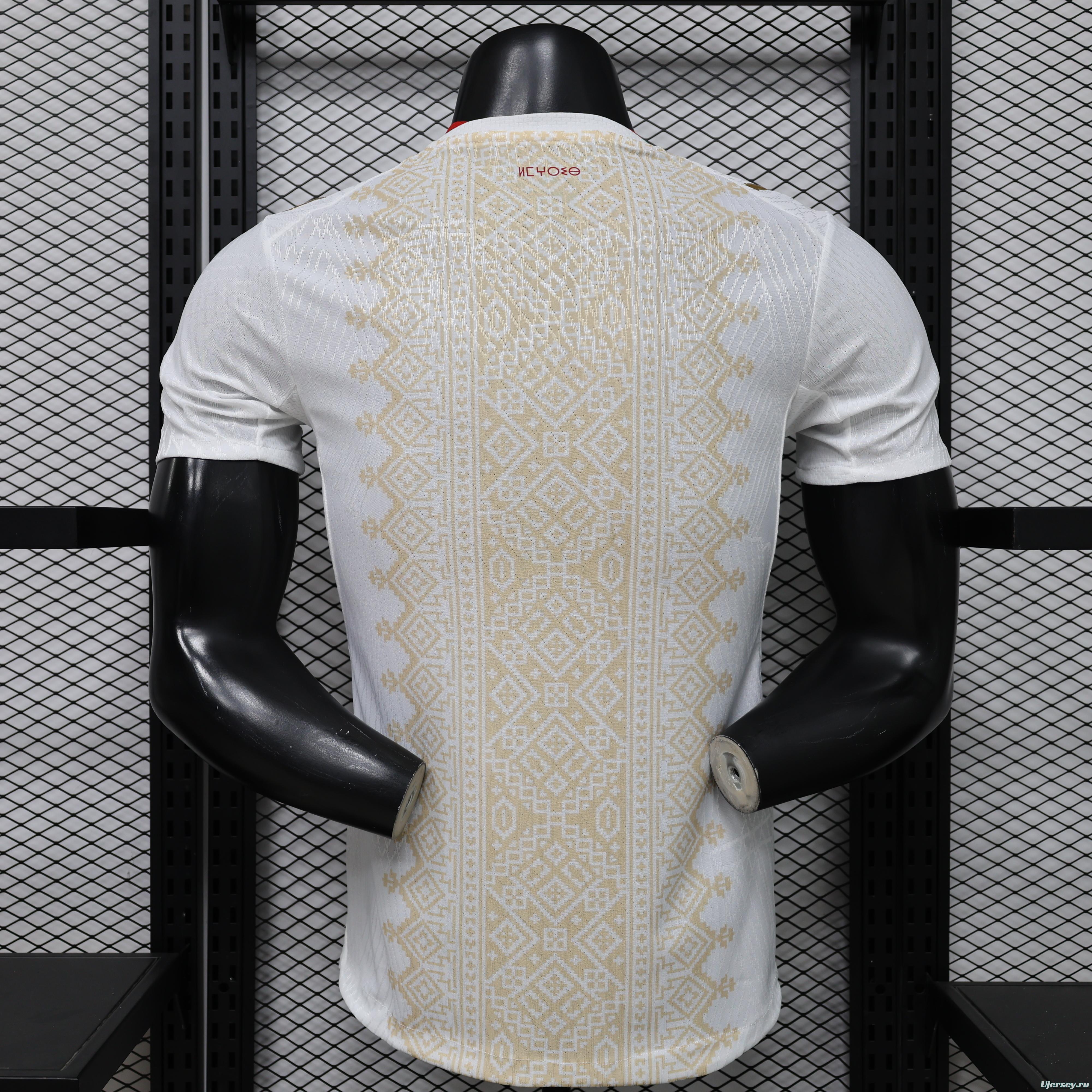 Player Version 26/27  Morocco  Away  White & Gold Amazigh Pattern Jersey