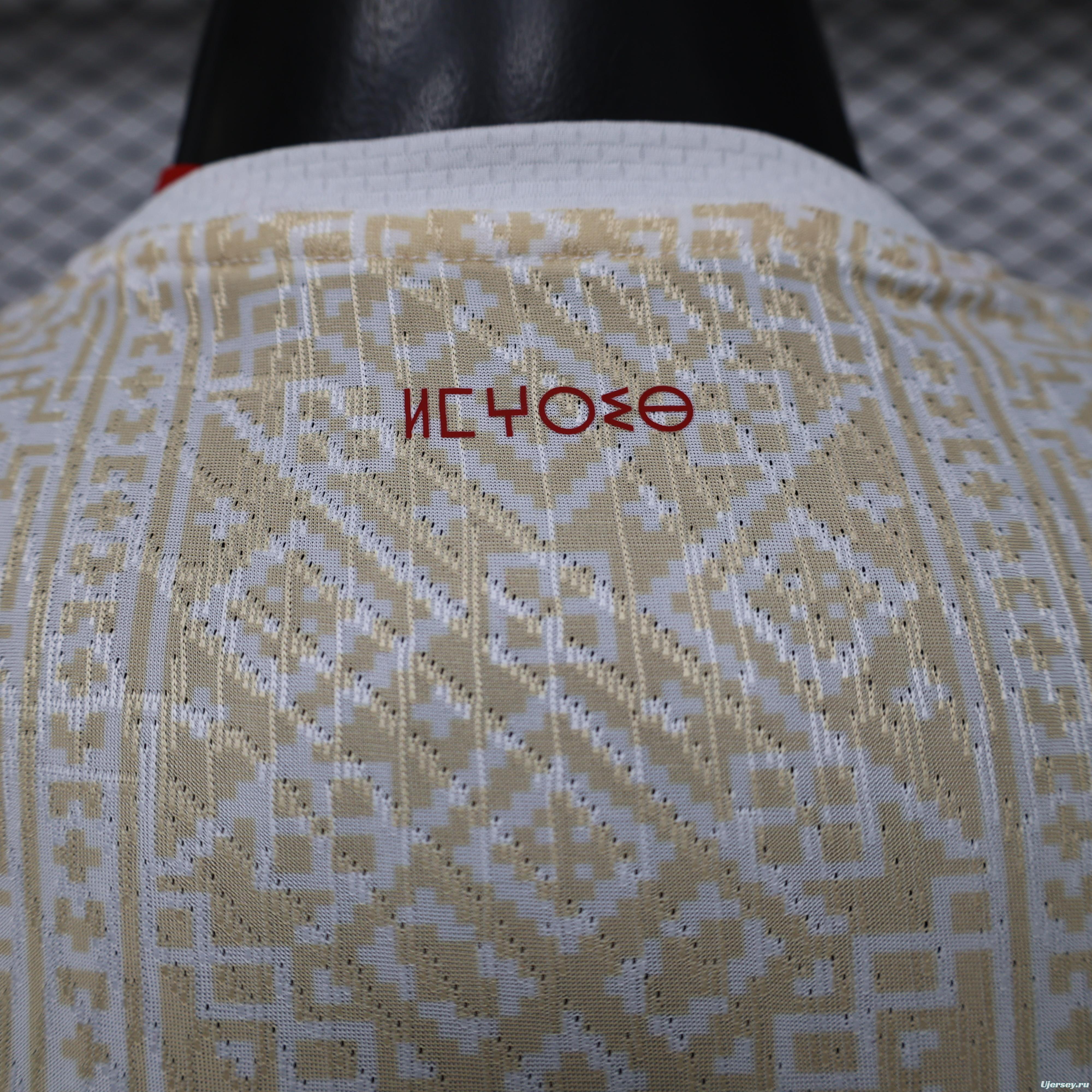 Player Version 26/27  Morocco  Away  White & Gold Amazigh Pattern Jersey
