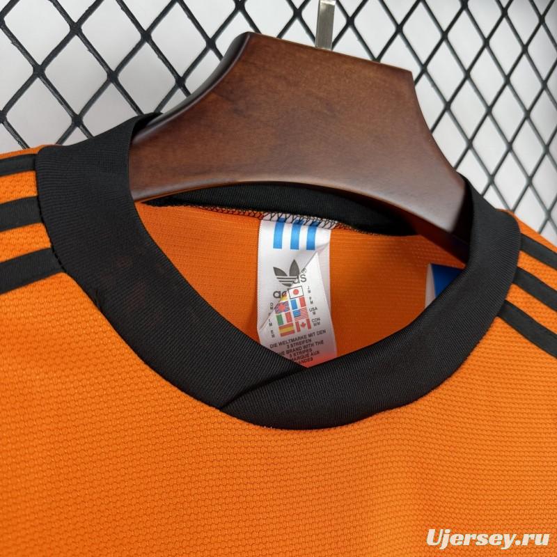 1980 Retro Netherlands Home Long Sleeve Jersey