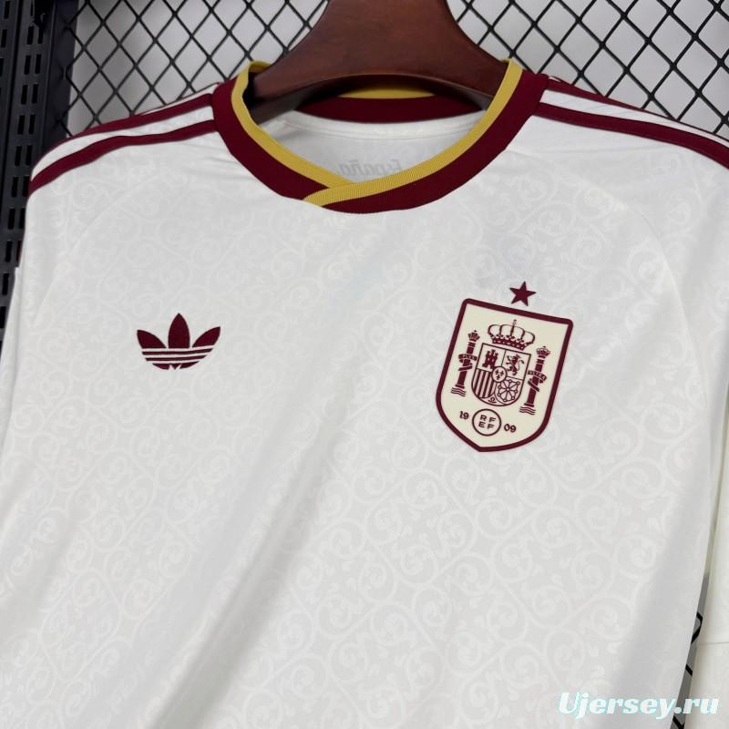 2026 Mens Spain World Cup Away Long Sleeve Jersey