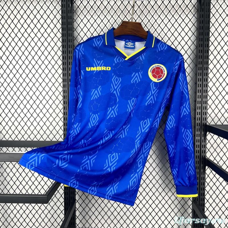 1994 Retro Colombia Away Long Sleeves Jersey