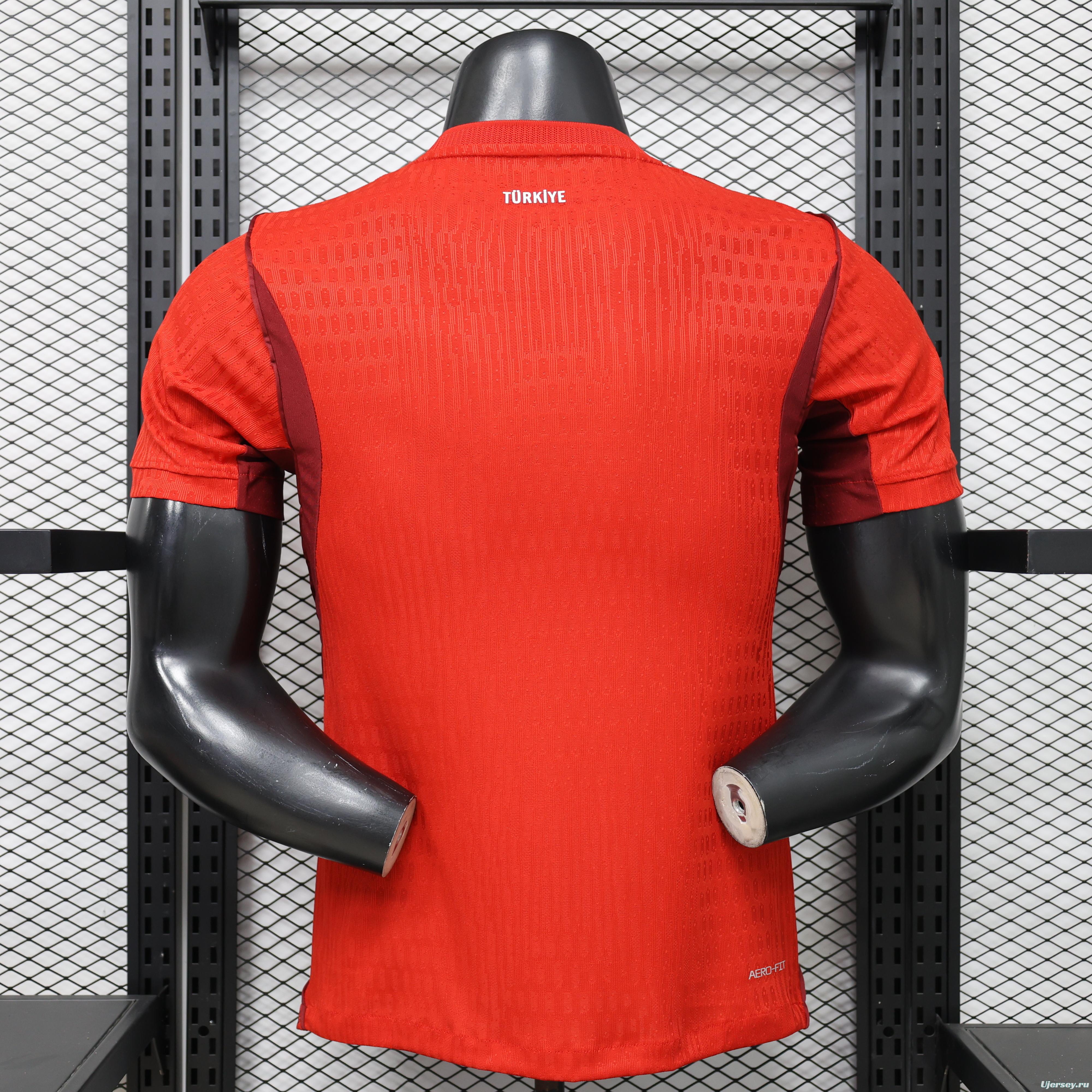 Player Version 26/27 Turkey Home  Red & Dark Red Ebru Marbling Print Jersey