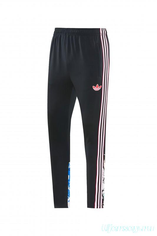 2026/27 Manchester United Black Grunge Splatter Paint Full Zipper Jacket Tracksuit + Long Pants
