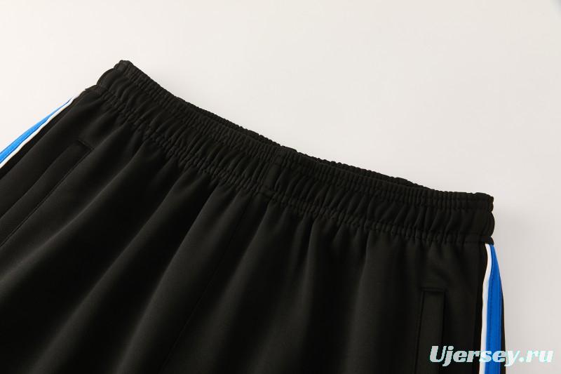 2026/27 Adidas Originals Black & Royal Blue Full Zipper Jacket Tracksuit + Long Pants