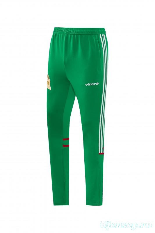 2026/27 Mexico  Green & Red Retro Full Zipper Jacket Tracksuit + Long Pants (Adidas Originals)