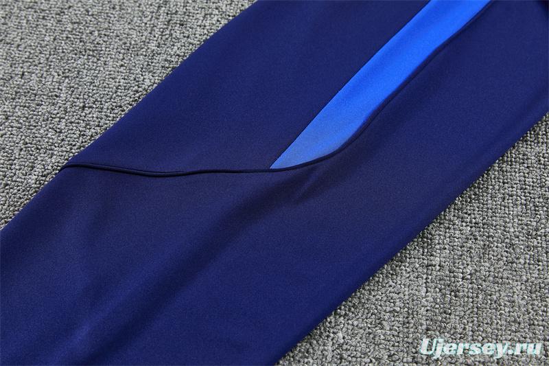 2026 Inter Milan Royal Blue Half  Zipper Jacket Tracksuit + Long Pants (Nike)