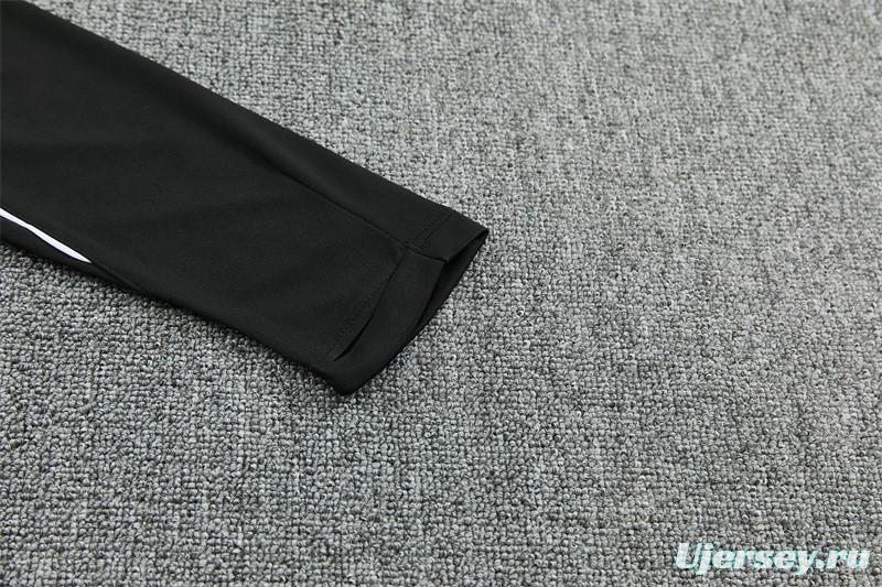 2026 Atletico Madrid Black Half Zipper Jacket Tracksuit + Long Pants