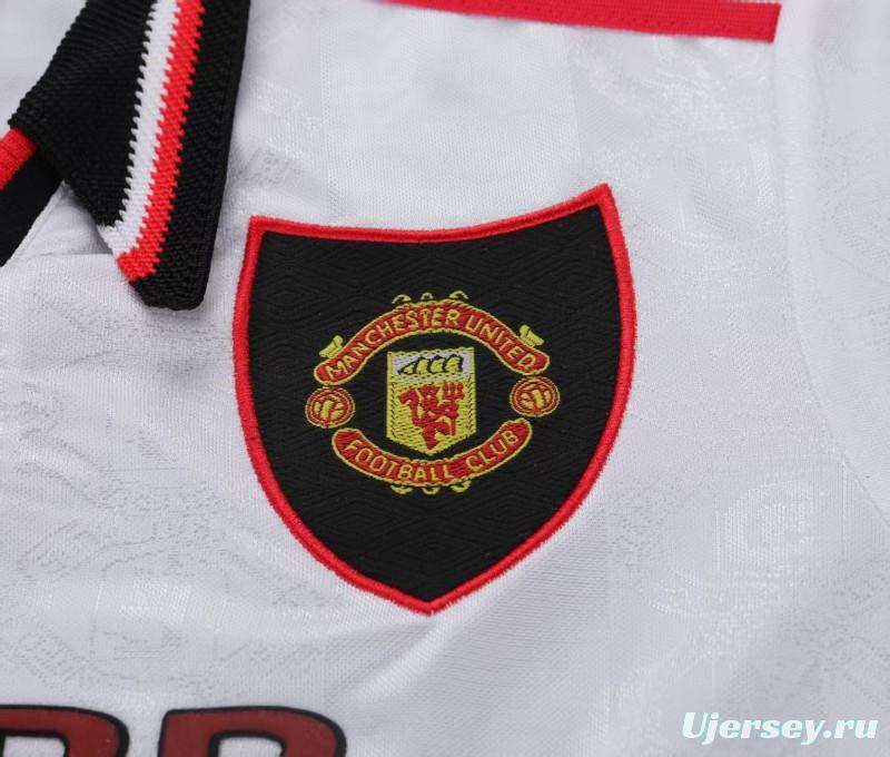 Retro Kids 98/99 Manchester United White Away Jersey