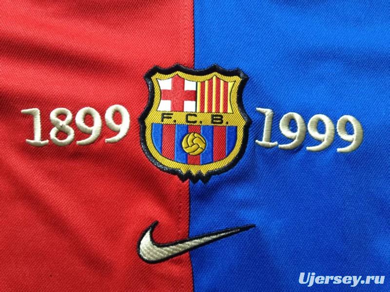 Retro 1899/1999 Kids Barcelona Centennial Long Sleeve Jersey