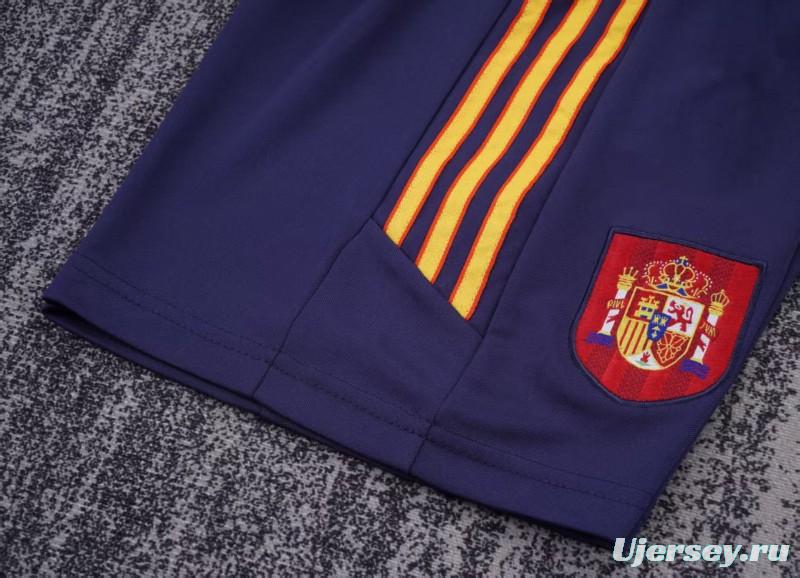 Retro 1996 Kids Spain Red & Navy Diagonal Split Home Jersey