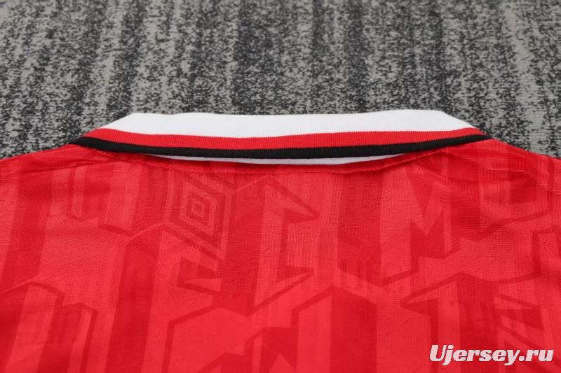 Retro Kids 92/94 Manchester United Red Home Jersey