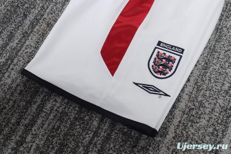 Retro 2003/04 Kids England White Home Jersey