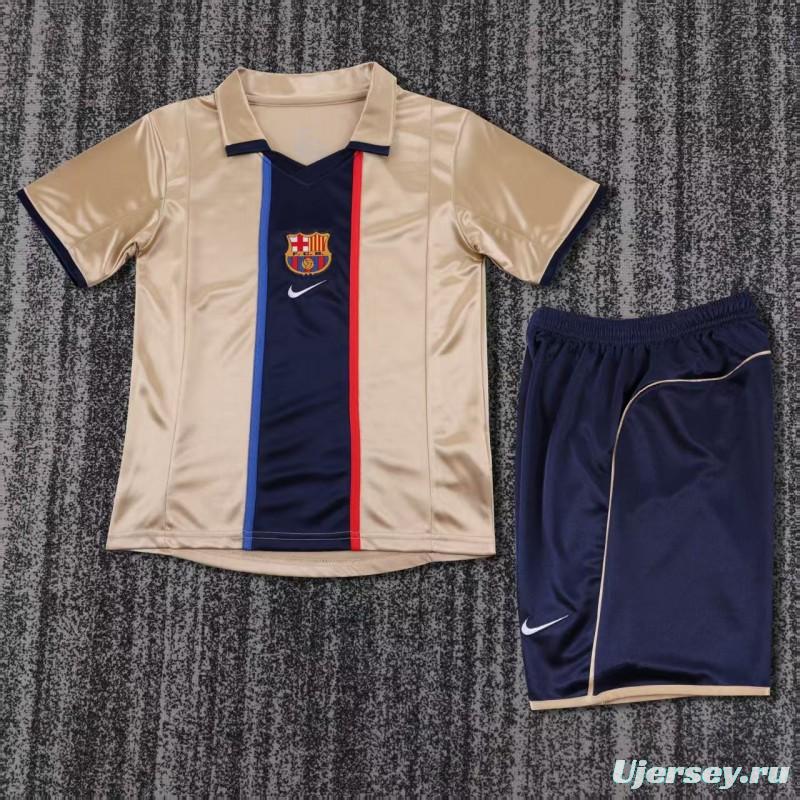 Retro Kids 01/02 Barcelona Away Jersey