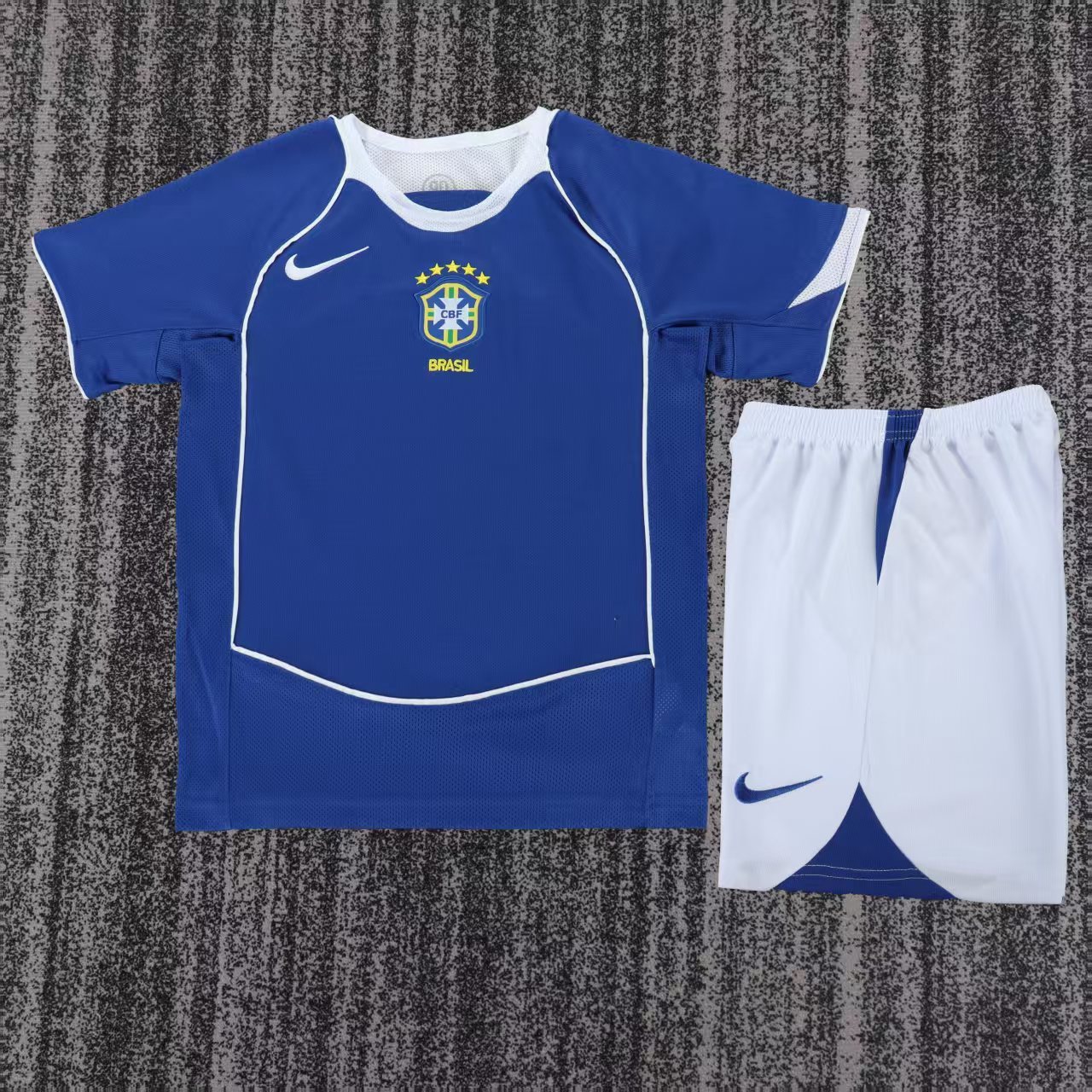 Retro 2004 Kids Brazil Away Jersey