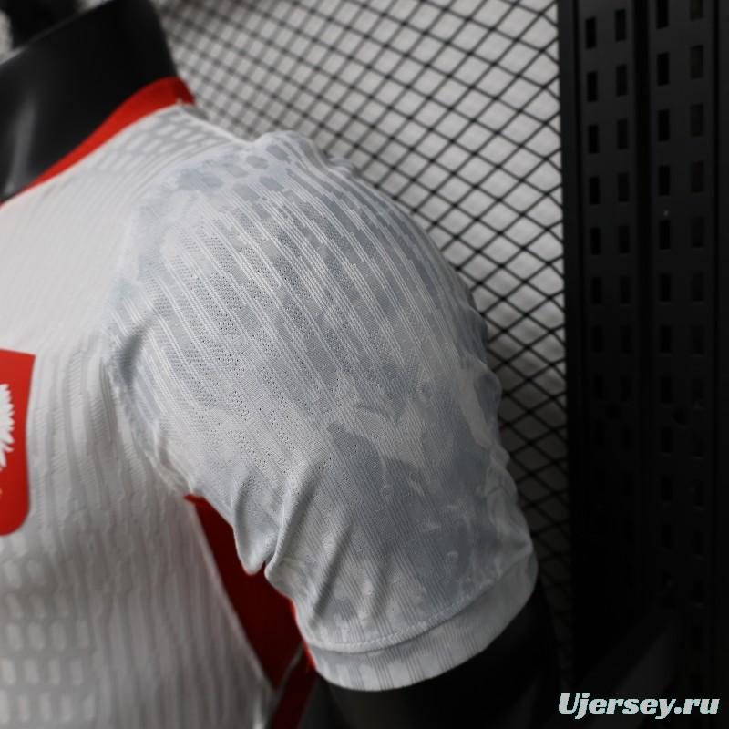 Player Version 2026 Poland Home White  Jersey