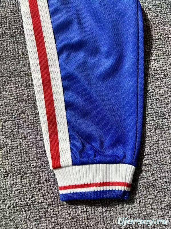 Retro Kids 1998 France Home Long Sleeve Jersey