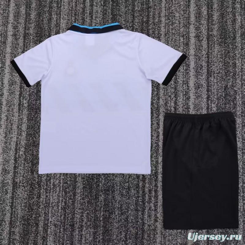 Retro 90/91 Kids Inter Milan White & Blue Away  Jersey