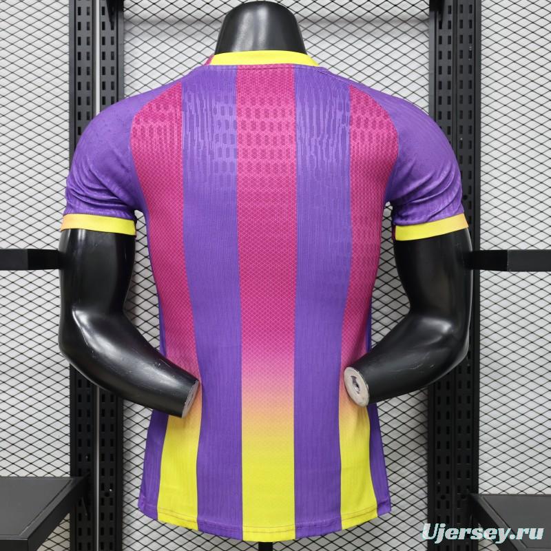 Player Version 26/27 FC Barcelona Third Purple Pink Yellow Stripe  Jersey